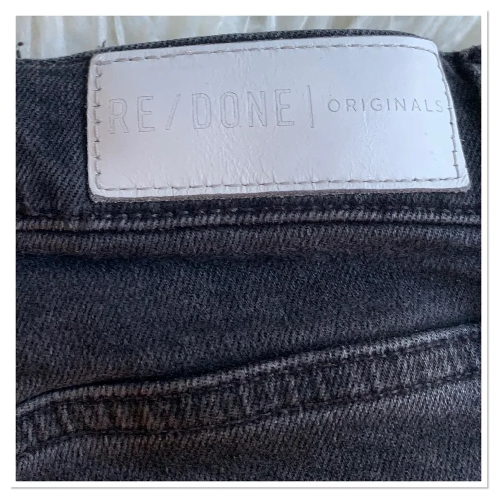 RE/DONE 70’s Stove Pipe Straight Leg Jeans Black Size 28